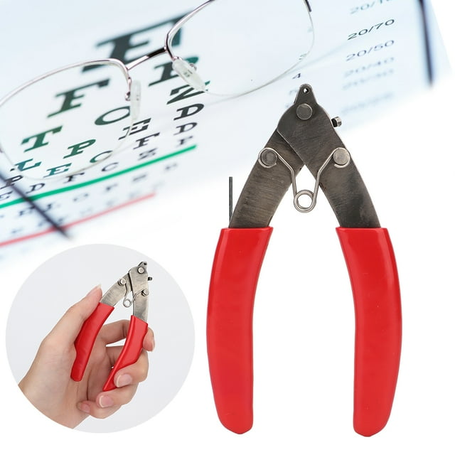 AMONIDA Outils de Réparation, 4.3 * 2.4Inch Anti-Dérapant Vis à Lunettes Ergonomique Durable en Acier Inoxydable, Réparation pour les Verres Vis à Lunettes Vis à Vis