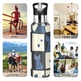 thumbnail image 7 of Yayeee 33oz Insulated Water Bottle Double Wall Stainless Steel with Flip Straw Lid, Black and Blue Cat, 7 of 7