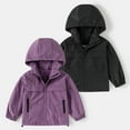 thumbnail image 4 of SGMVNU Hooded Jackets for Boys Toddler Kids, Casual Windbreaker Outerwear, Lightweight Zipper Jacket Coats with Pockets, Spring Fall Dust Coat Outerwear for Kids, Purple, 10-11 Years, 4 of 9
