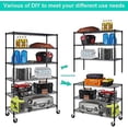 thumbnail image 2 of YPDCHB Metal Shelves Garage Shelving Wire Shelving Unit with Wheels  6000lbs Weight Capacity Heavy Duty NSF Height Adjustable  Shelves 6 Tier Steel Commercial Grade Wire Rack  Black, 2 of 7