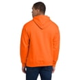 thumbnail image 5 of Gildan High Visibility Hooded Sweatshirt for Men’s | Heavy Blend Fleece Pullover Hi Vis Safety Orange Work Reflective Sweater with Pocket 8 oz 50/50 Cotton/Polyester, Single Pack adult Size XL, 5 of 5