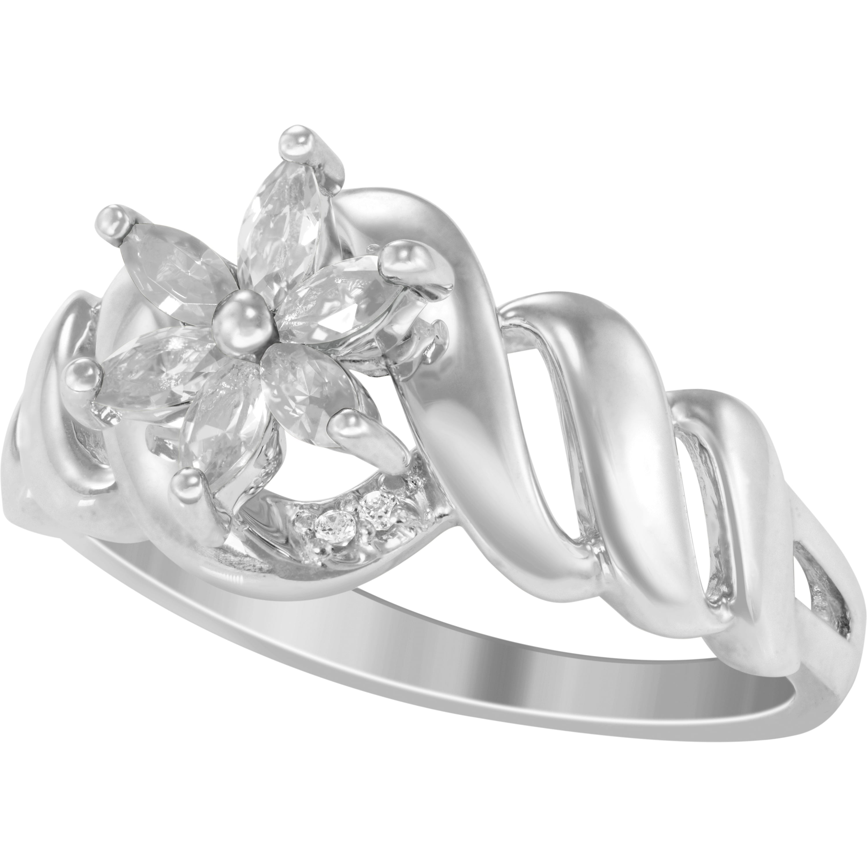 Keepsake Personalized Family Jewelry Starbright Birthstone Women's Ring available in Sterling Silver, 10k Gold Over Silver, and 10k Yellow and White Gold