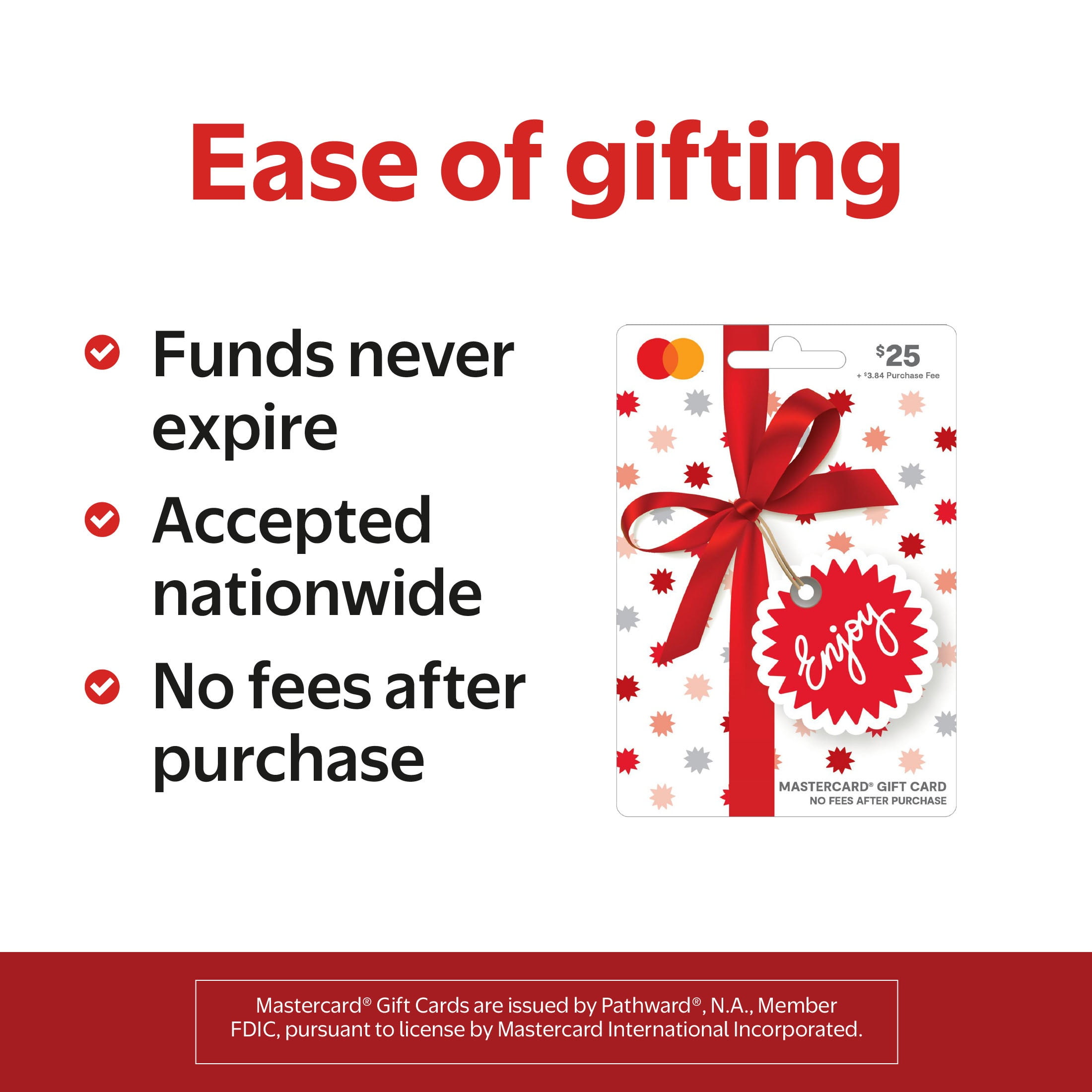 Mastercard® $25 Red Dots Gift Card (Plus $3.84 Purchase Fee)