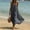 Dark Gray, variant on QUNYINEY Long Casual Summer Dresses for Women Cotton Linen Sleeveless Solid A Line Slip Dress V Neck Beach Loose Fit Dresses
