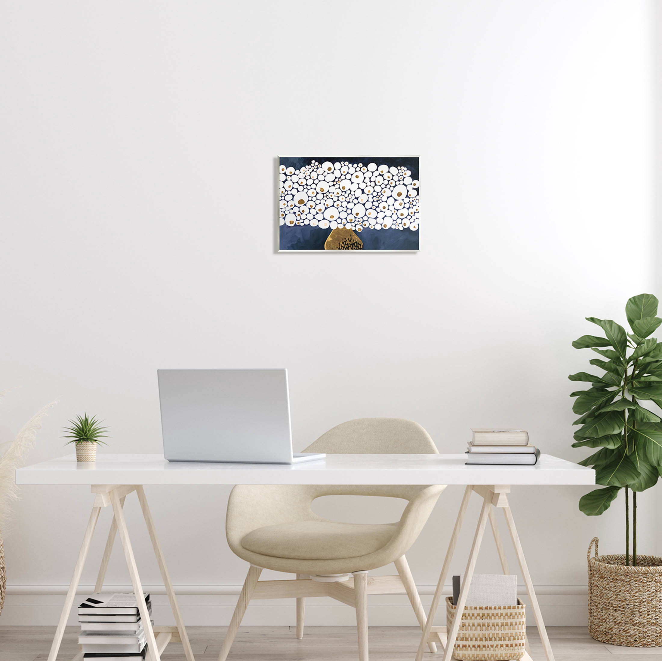Stupell Industries Modern Circle Shape Bouquet Graphic Art Unframed Art Print Wall Art, Design by Ruth Fromstein