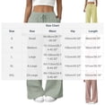 thumbnail image 3 of Enjoytime Work Pants Women Striped Linen Straight Leg Pants with Drawstring Fashion Business Casual Trousers, 3 of 5