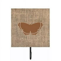 Carolines Treasures BB1037-BL-BN-SH4 Butterfly Burlap and Brown Leash Or Key Holder