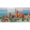thumbnail image 2 of Florio, Luigi 14x9 White Modern Wood Framed Museum Art Print Titled - New York astratta, 2 of 4