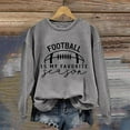 thumbnail image 2 of WEAIXIMIUNG Ensemble de Chandails en Molleton Courts Manches Longues Col Rond pour Femmes Imprimé Graphique Football Sans Capuche, 2 of 4
