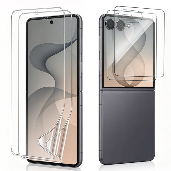 2 Set for Samsung Galaxy Z Flip 8 Screen Protector HD High Clarity, Inner Screen Flexible TPU Film Front Tempered Glass,Scratch Resistant,No Creases,Case Friendly for Galaxy Z Flip8