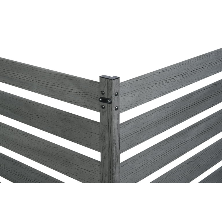 Zippity Outdoor Decorative Wood Border No-Dig Charcoal WoodTek