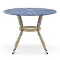 thumbnail image 3 of Furniture of America Hamner French Aluminum Patio Round Dining Table in Blue, 3 of 6