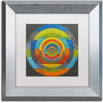 Trademark Fine Art 'Full Circle' Canvas Art by Michelle Calkins White Matte, Silver Frame