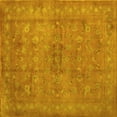 thumbnail image 1 of Ahgly Company Indoor Square Abstract Yellow Contemporary Area Rugs, 4' Square, 1 of 4