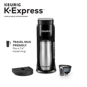 Keurig K-Express Coffee Maker, Single Serve K-Cup Pod Coffee Brewer, 42 oz. Removable Reservoir, 8-12 oz. Brew Sizes, Black