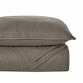 thumbnail image 3 of Bourina Modern Floral 3-Piece Quilt Set– King,Taupe,Lightweight & Comfortable,Perfect for All Seasons, 3 of 9