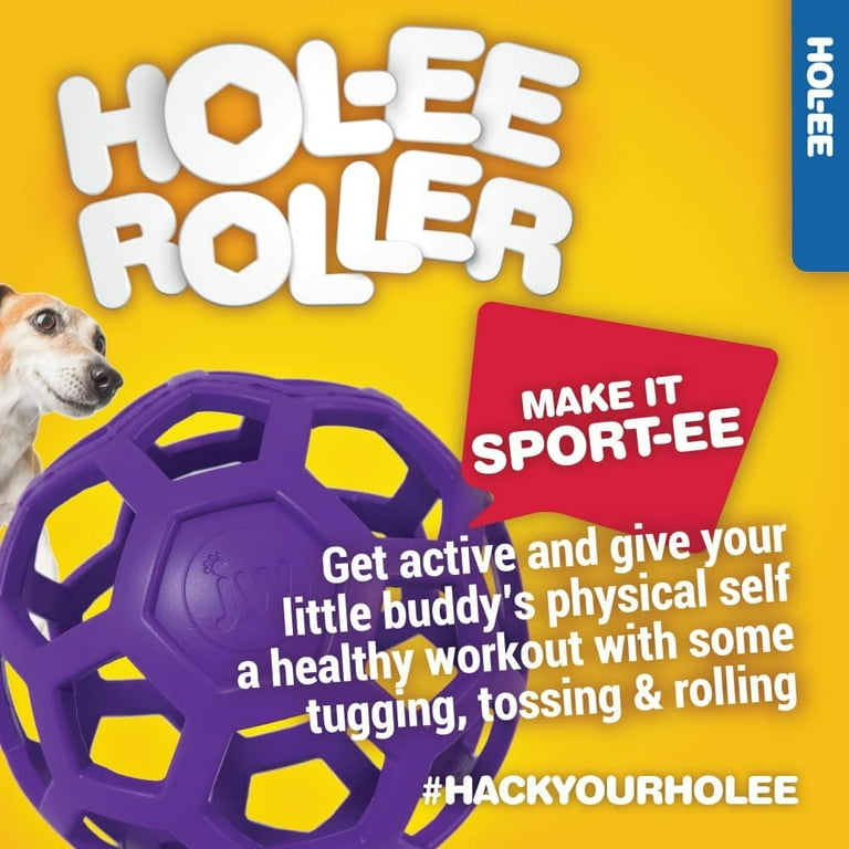 JW Pet Hol-ee Roller Natural Rubber Ball Dog Toy, Medium photo 5