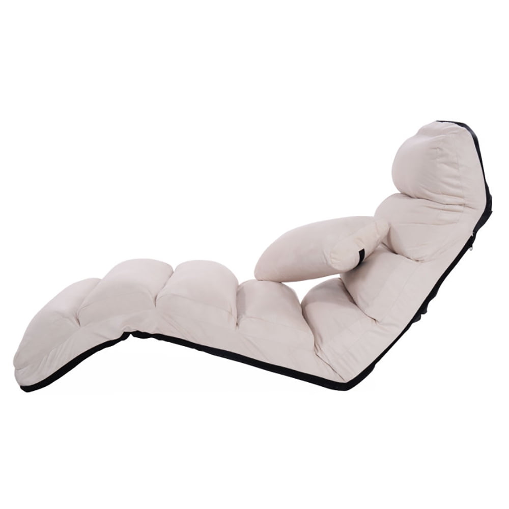 Finihen Finihen Floor Chair, Folding Lazy Sofa Chair, Stylish Sofa Couch Beds Lounge Chair W/Pillow, for Living Room, Bedroom, for Gaming, Reading, Beige Finihen Finihen Floor Chair, Folding Lazy Sofa Chair, Stylish Sofa Couch Beds Lounge Chair W/Pillow, for Living Room, Bedroom, for Gaming, Reading, Beige