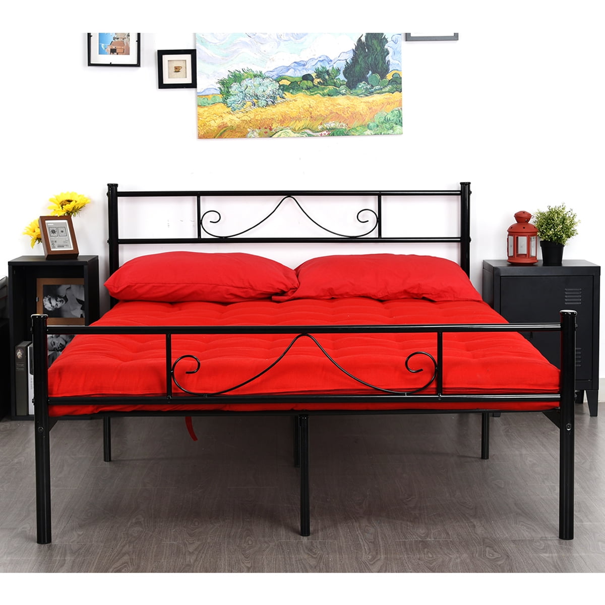 Homylin Double Bed Frame Queen, Double Bed Frame With Headboard And Footboard
