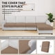 thumbnail image 5 of Funda para Cojines Elástica y Fácil de Usar 4 Piezas para Sofa Seccional, 5 of 7