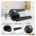 thumbnail image 5 of Matte Black Keyless Bedroom/Bathroom Door Lever with Lock, Heavy Duty Lever Door Handle, Left&Right Handed, 8Packs, 5 of 7