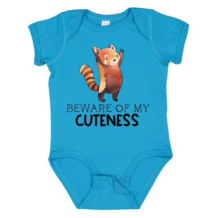 

Inktastic Beware of My Cuteness Cute Red Panda Gift Baby Boy or Baby Girl Bodysuit