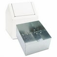 thumbnail image 3 of Double Entry, Swing Top Floor Receptacle, Metal, White | Bundle of 5 Each, 3 of 3
