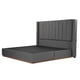 thumbnail image 2 of Cabecera King Size Linz + Base Cama Gris Oscuro, 2 of 8