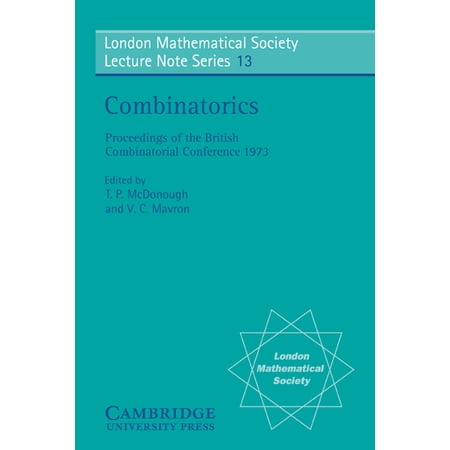 London Mathematical Society Lecture Note Combinatorics Book 13 (Paperback)