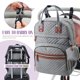 thumbnail image 5 of Mochila para pañales Tuwubi Baby Essentials impermeable gris, 5 of 6