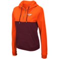 thumbnail image 2 of Women's Colosseum Orange/Maroon Virginia Tech Hokies Aidan Lightweight Half-Zip Hoodie, 2 of 3