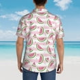 thumbnail image 6 of Haiem Watermelon Printed Hawaiian Shirt for Men - Men’s Casual Beach Summer Shirts - Stretch Fabric with Modern Fit-3X-Large, 6 of 9