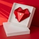 thumbnail image 1 of Caja para anillos con apertura automática en forma de corazón | Regalo sorpresa para San Valentín, aniversarios y compromisos | Joyero forrado de terciopelo | Verde, rojo, blanco y azul oscuro, 1 of 7