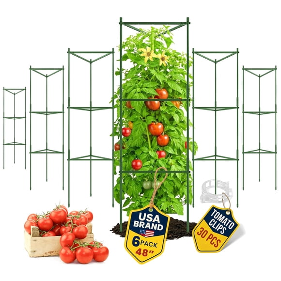 Jaula para tomates K-Brands, paquete de 6, soporte para plantas de 122 cm de alto