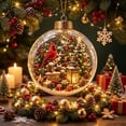thumbnail image 4 of Eagokdc Christmas Light‑Up Globe Hanging Ornaments Clear Ball Decorations, Farmhouse Hanging Decor for Christmas Tree Wall Window Ceiling, 4 of 6