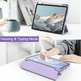 thumbnail image 7 of JETech Case for iPad Air 11-Inch M3/M2 (2025/2024), iPad Air 5/4 (2022/2020 5th/4th 10.9-Inch) with Pencil Holder, Clear Transparent Back Slim Stand Shockproof Tablet Cover (Light Purple), 7 of 7