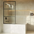 thumbnail image 6 of Claire 34 x 58 Framed Fixed 3/8 in. (10mm) Clear Tempered Glass Tub Door with Black Matte Frame, 6 of 6