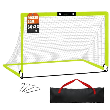 Soccer Goal - Foldable Frame Net For + Indoor Outdoor With Carry Bag Easy Set Up Multiple Sizes Practice & Games