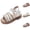 Beige, variant on Toddler Girls Sandals Open Toe Floral Bow Comfortable Outdoor Play Shoes for 8.5 Toddler