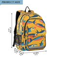 thumbnail image 2 of FORMRS School Backpack 17" Student Travel Bag with Laptop Compartment, Yellow Sardines Pattern, 2 of 7