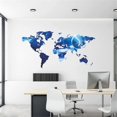 thumbnail image 3 of Calcomanías de pared con mapa del mundo azul, pegatinas de pared para dormitorio, sala de estar, TV, puerta, murales decorativos (mapa del mundo), 3 of 5