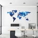 thumbnail image 3 of Calcomanías de pared con mapa del mundo azul, pegatinas de pared para dormitorio, sala de estar, TV, puerta, murales decorativos (mapa del mundo), 3 of 5
