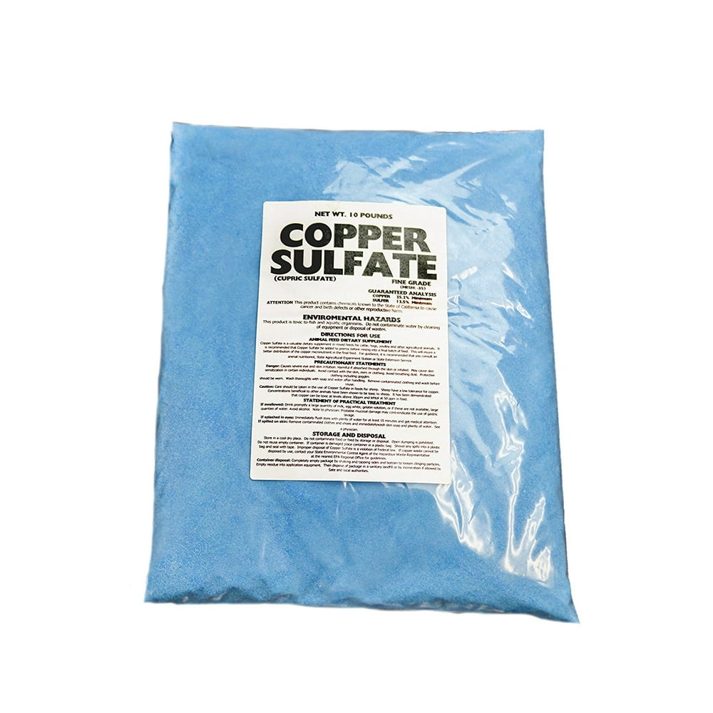 Copper Sulfate Fine Crystals 10Lb Bag