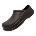 thumbnail image 1 of Men Closed Round Toe Slip On Platform Chef Shoes Non Slip Oil Resistant Waterproof Comfortable Work Garden Nurse Shoes with Lightweight Kitchen Cushioned Shoes ﻿, 1 of 6