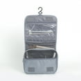 thumbnail image 6 of Water-Resistant Travel Toiletry Bag with Hanging Hook, Portable Makeup Organizer, Cosmetic Pouch for Men and Women, Gray, 6 of 10