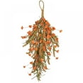 thumbnail image 2 of Fall Harvest Swag Decorative Swag 19inch with Wheat Ear Fall Leaves Artificial Flower for Thanksgiving Christmas Halloween Wall Decor, 2 of 7