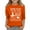 Orange, variant on Mercatoo Halloween Shirts for Girls Teens Cute Witch Hat Graphic Tee 3/4 Sleeve Crewneck Tshirt Kids Fall P𝐚rty Tops Halloween Clothes