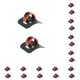 thumbnail image 1 of Wosthever Guía de cable de scooter eléctrico Reemplazo universal portátil Autoadhesivo Cable de línea de bicicleta Clip Hebilla Parte Rojo 10piezas, 1 of 6