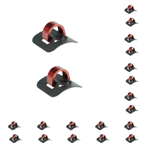 Wosthever Guía de cable de scooter eléctrico Reemplazo universal portátil Autoadhesivo Cable de línea de bicicleta Clip Hebilla Parte Rojo 10piezas