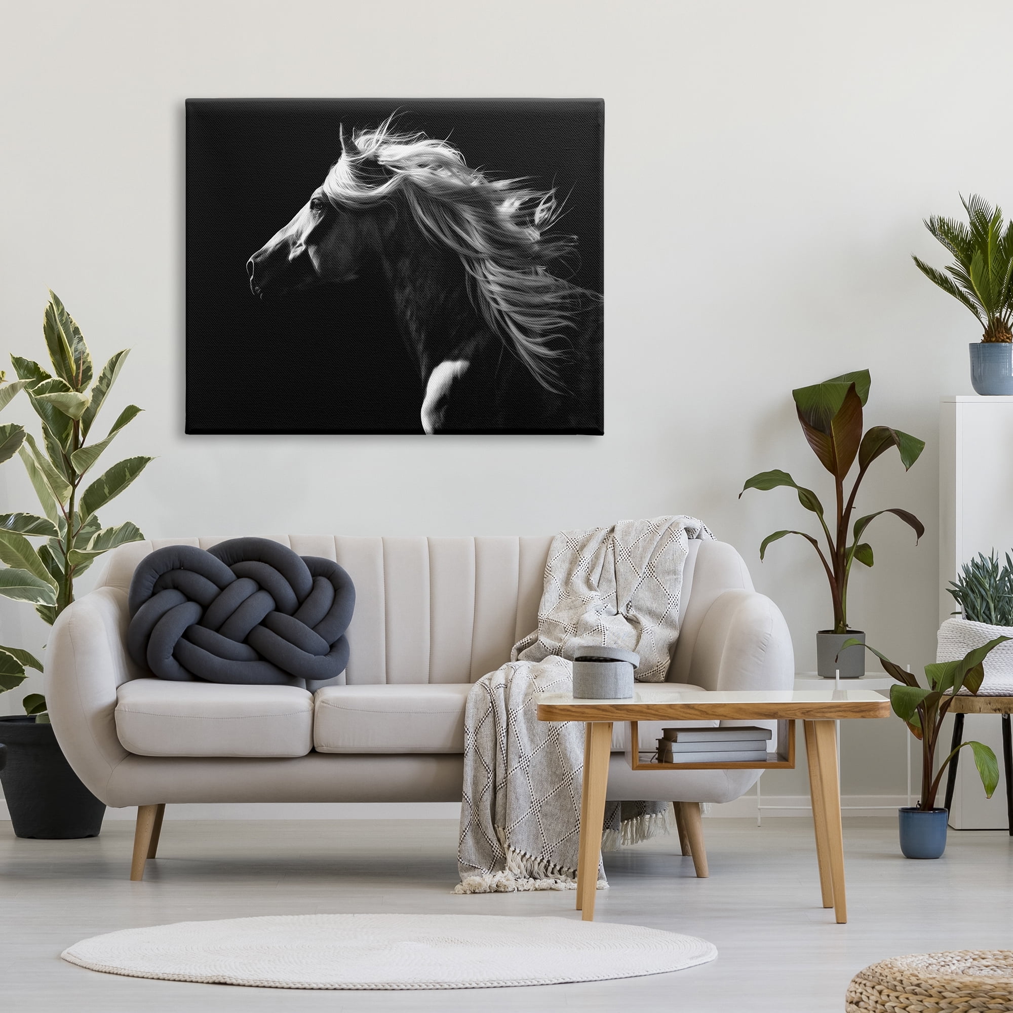 Stupell Industries Windblown Stallion Mane Animals & Insects Photography Gallery Wrapped Canvas Art Print Wall Art, 48 x 36